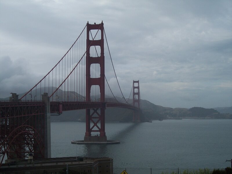 Golden Gate Bridge on a cloudy day