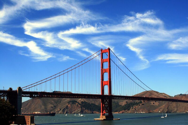 Golden Gate Bridge on a sunny day