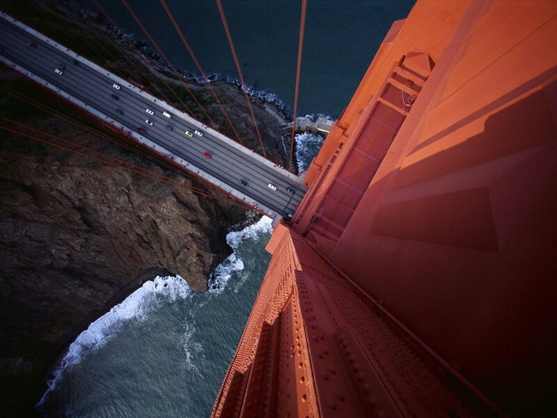 Golden Gate Bridge — Red, Dramatic