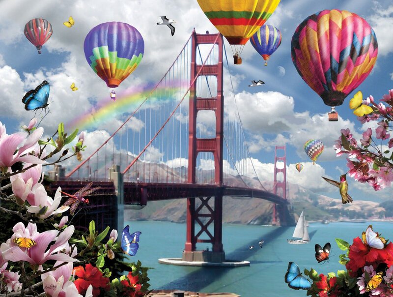 Golden Gate Bridge — Red, Fantastical