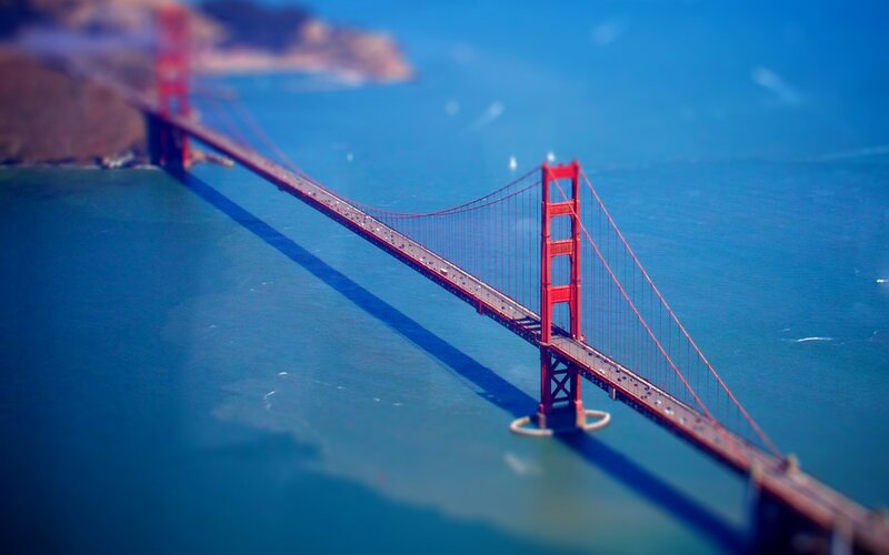 Golden Gate Bridge tilt-shift