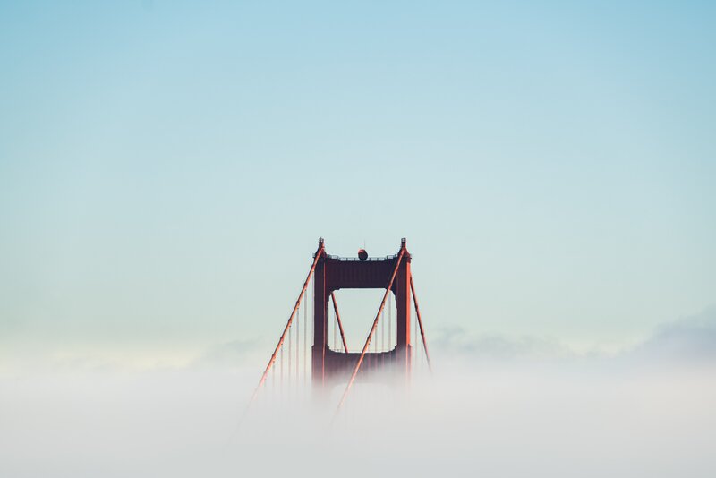 Golden Gate Bridge Tower — Blue
