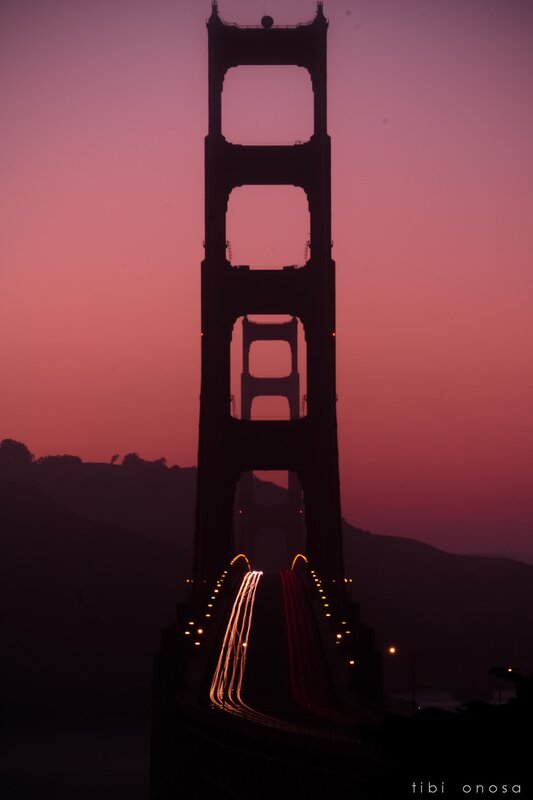 Golden Gate Bridge Tower — Purple