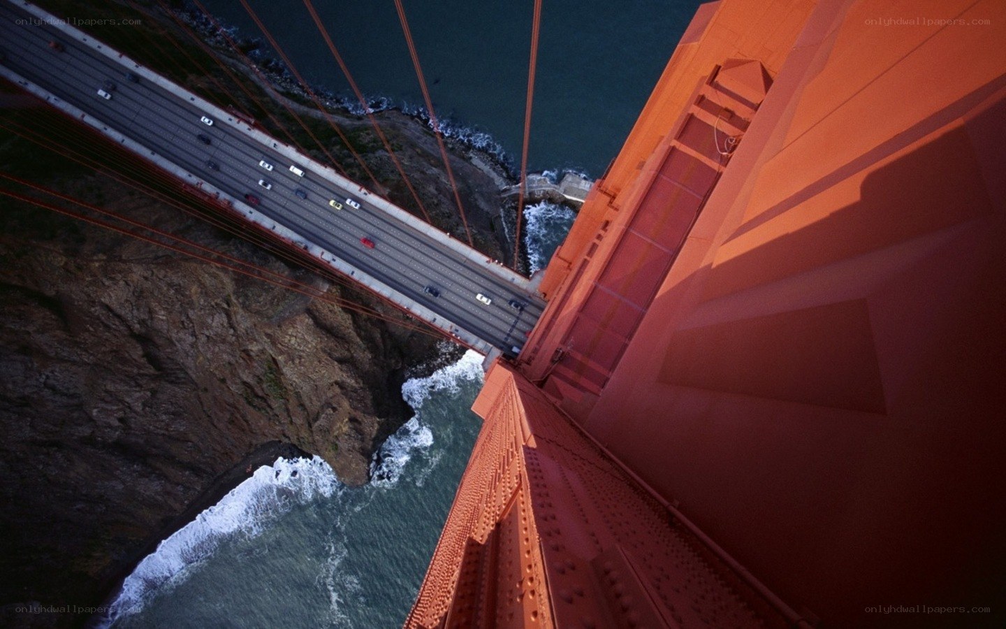 Golden Gate Bridge view from above