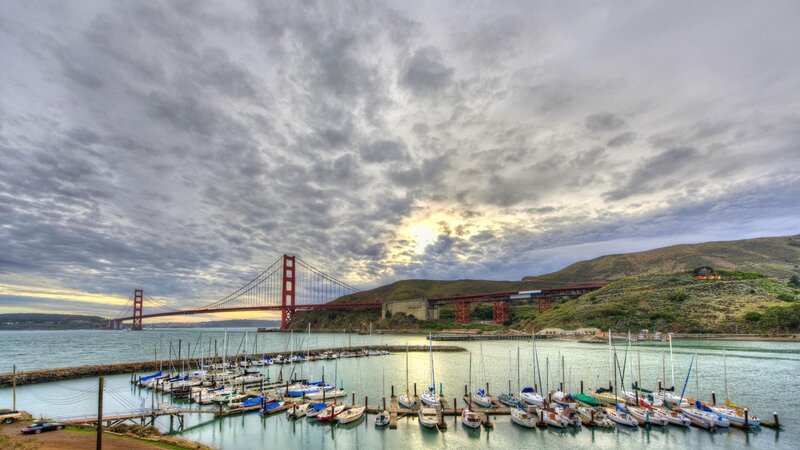 Golden Gate Bridge View — Gray, Dramatic