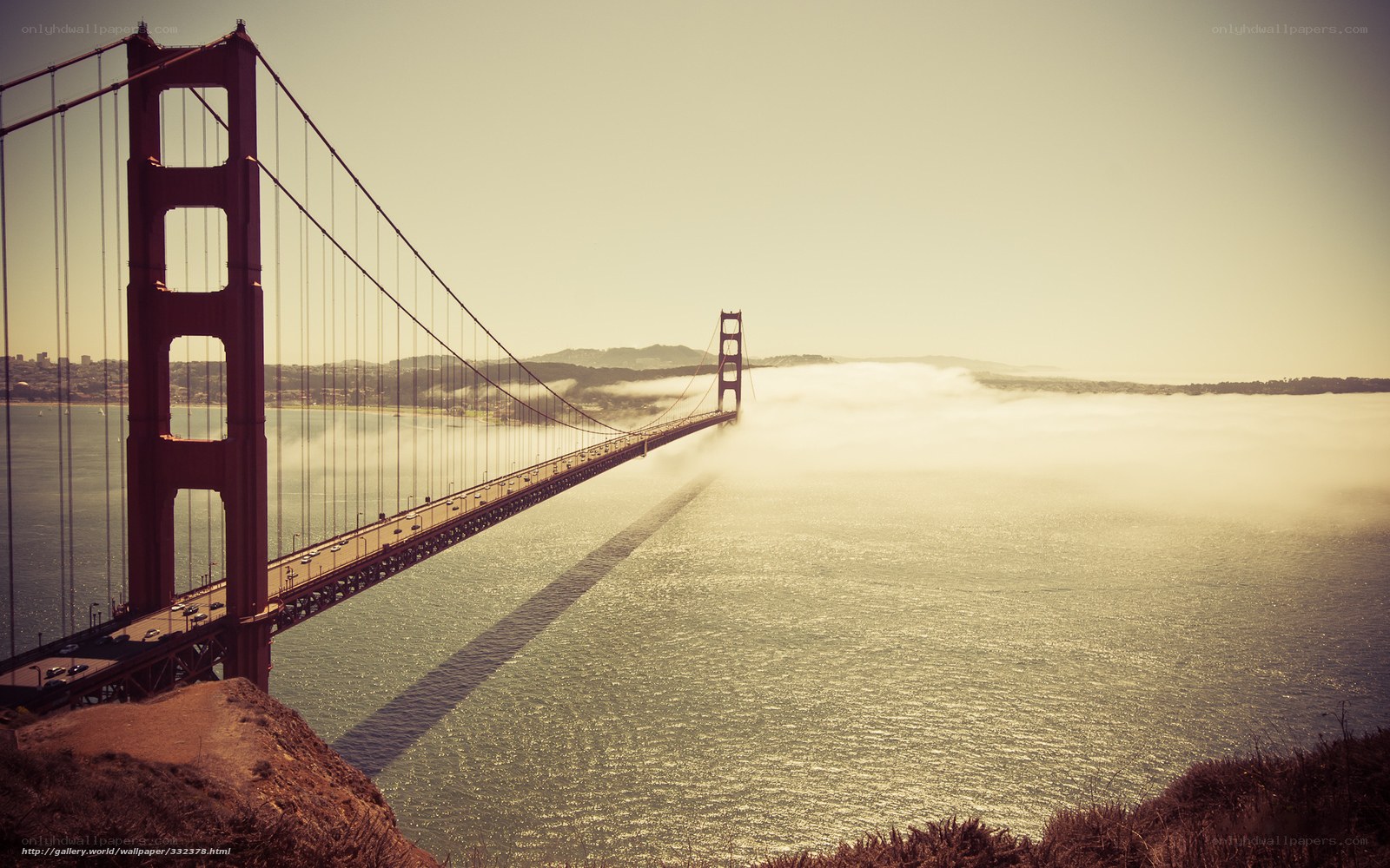 Golden Gate Bridge with fog