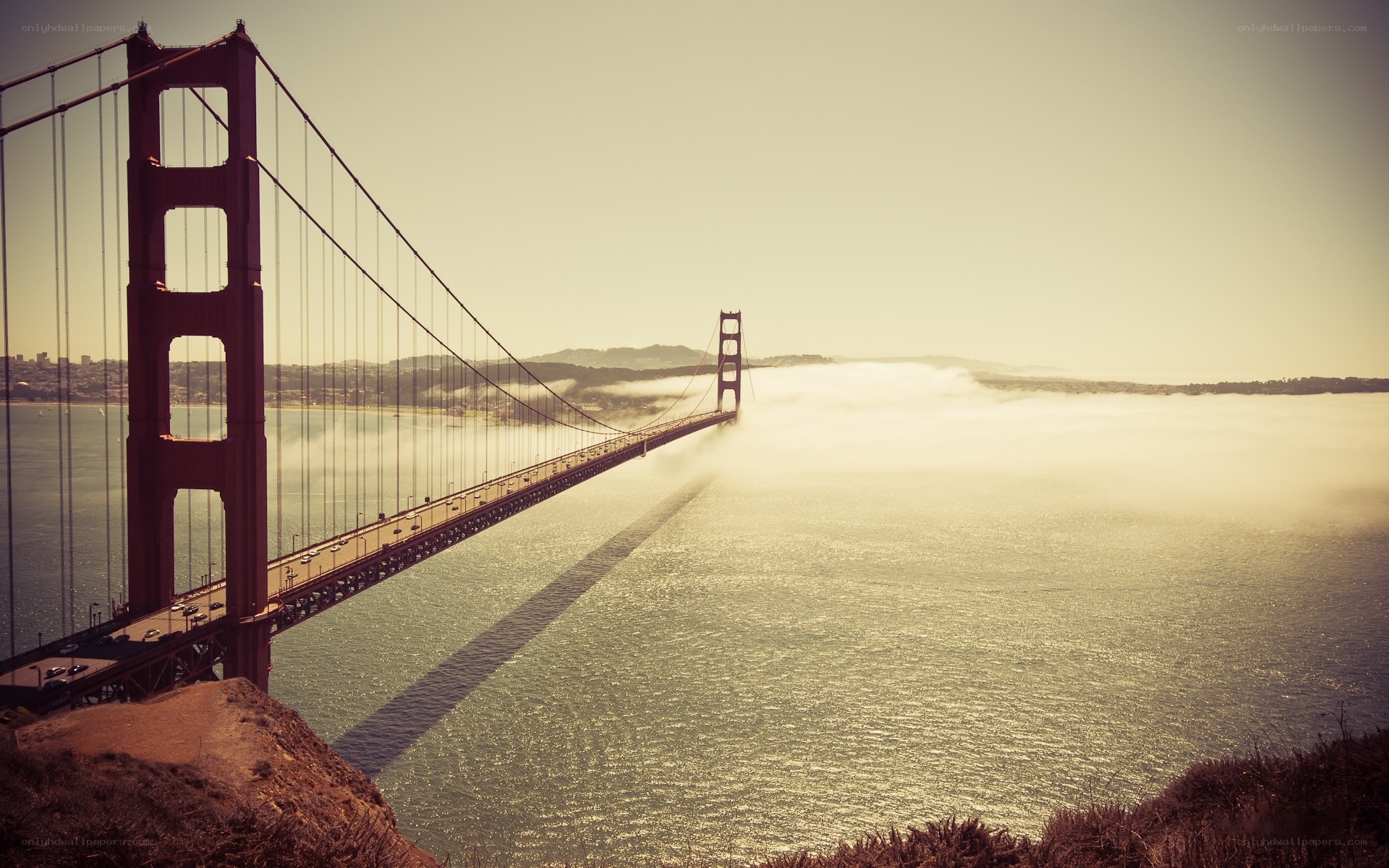 Golden Gate Bridge with fog