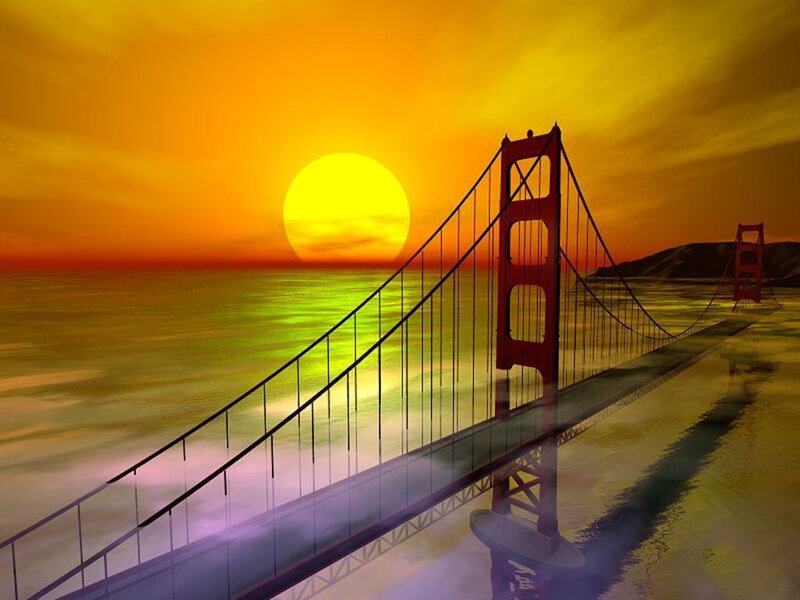 Golden Gate Bridge — Yellow, Dramatic