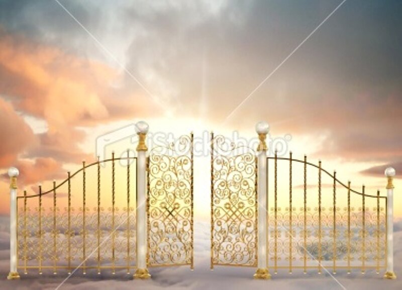 Golden Gates in Clouds