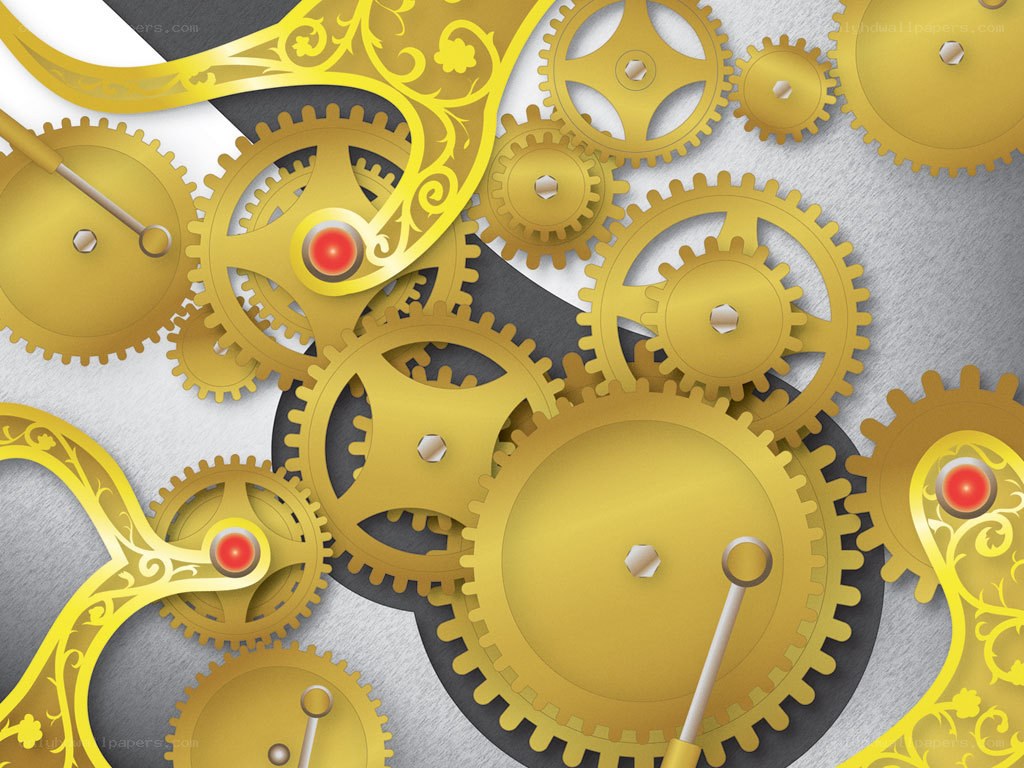 Golden gears and clockwork mechanism