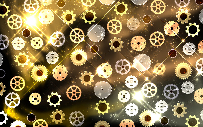 golden gears background