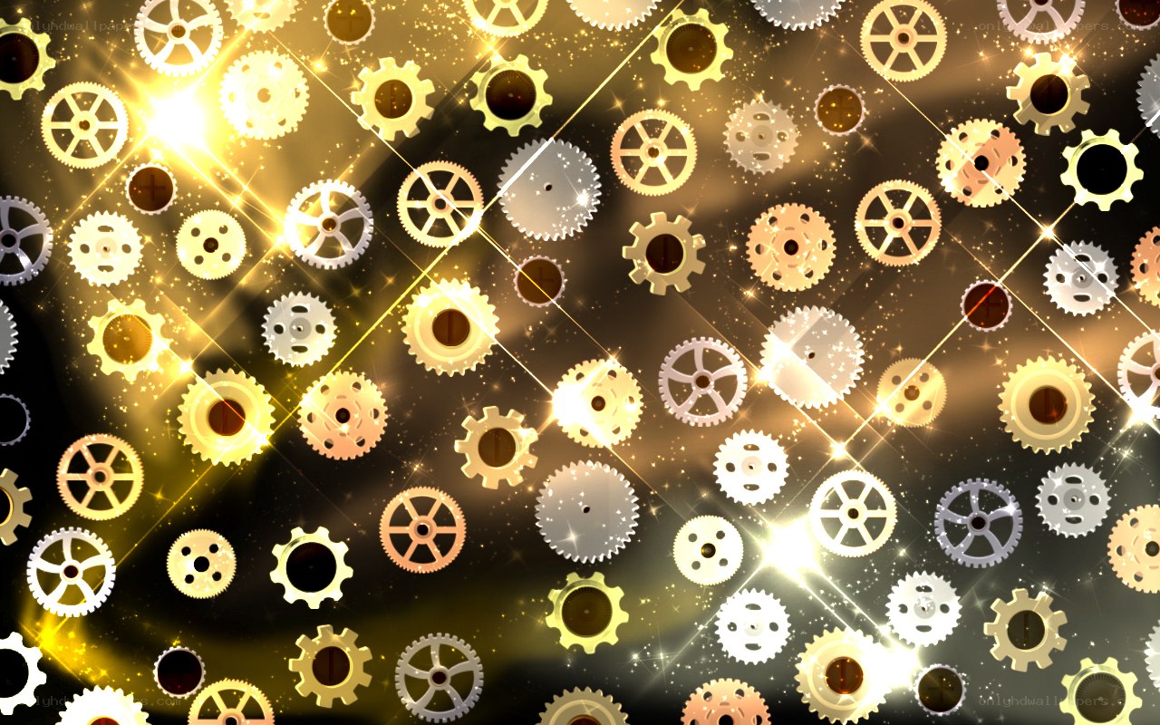 golden gears background