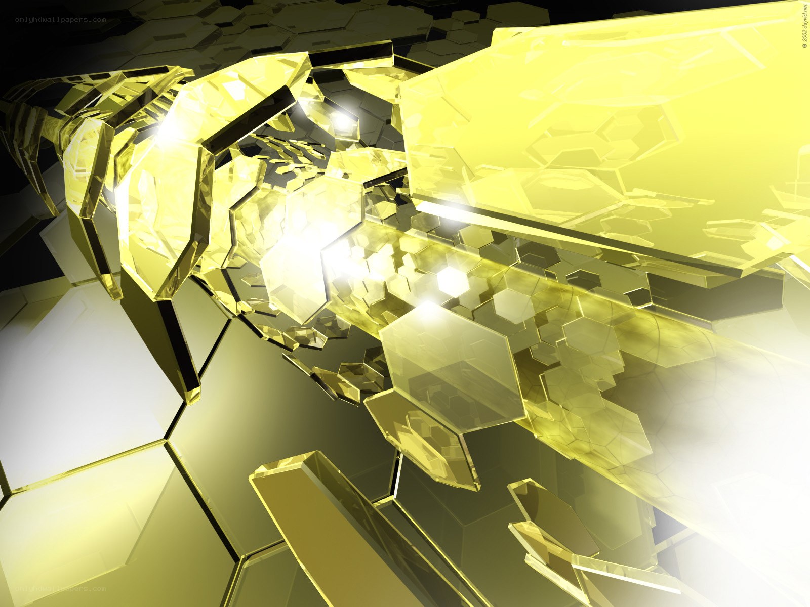 Golden geometric abstract art
