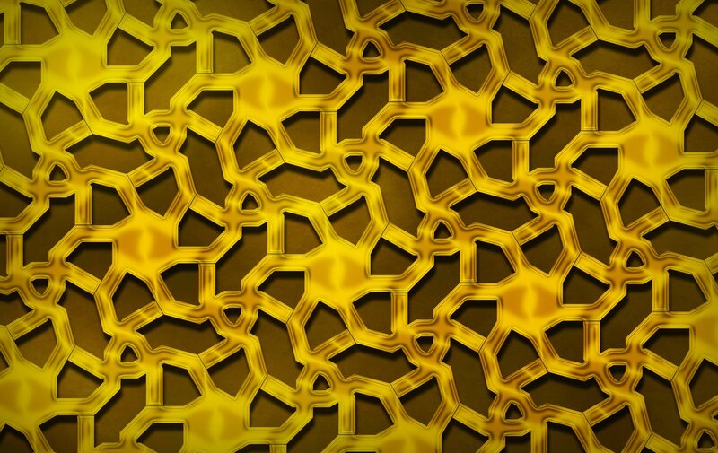 Golden Geometric Pattern — Yellow