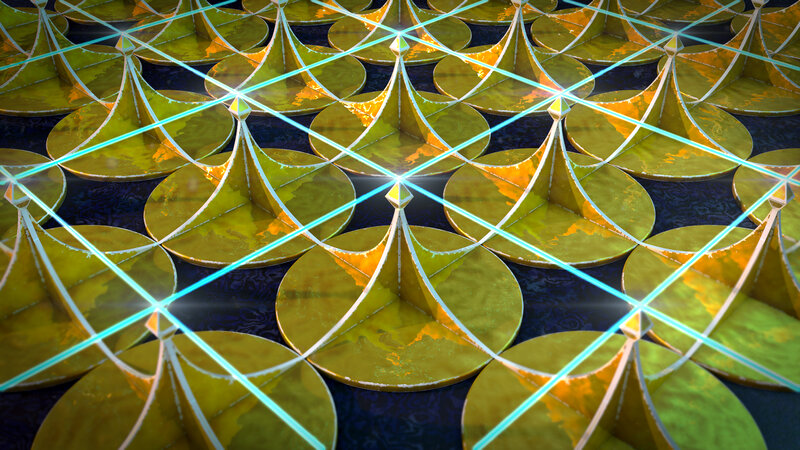 Golden Geometric Shapes — Gold