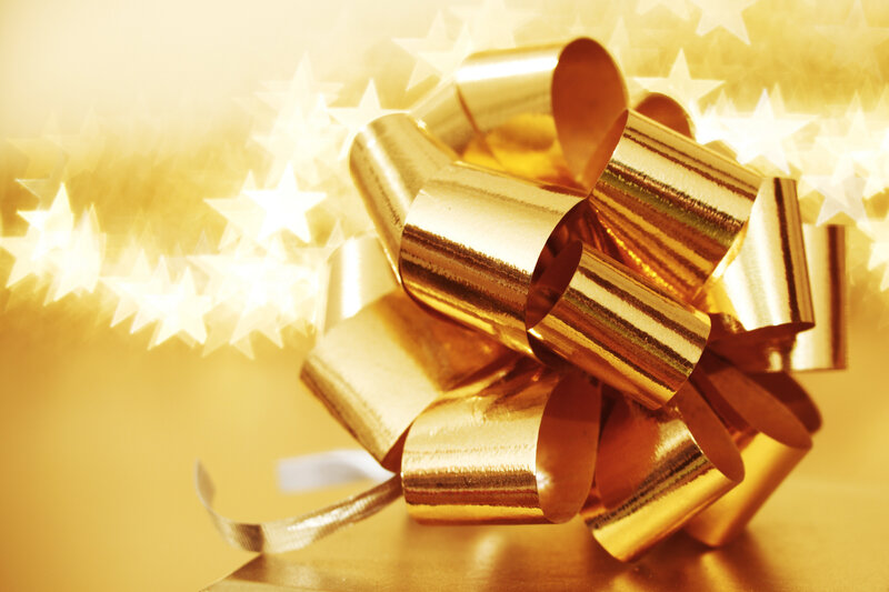 Golden Gift Bow