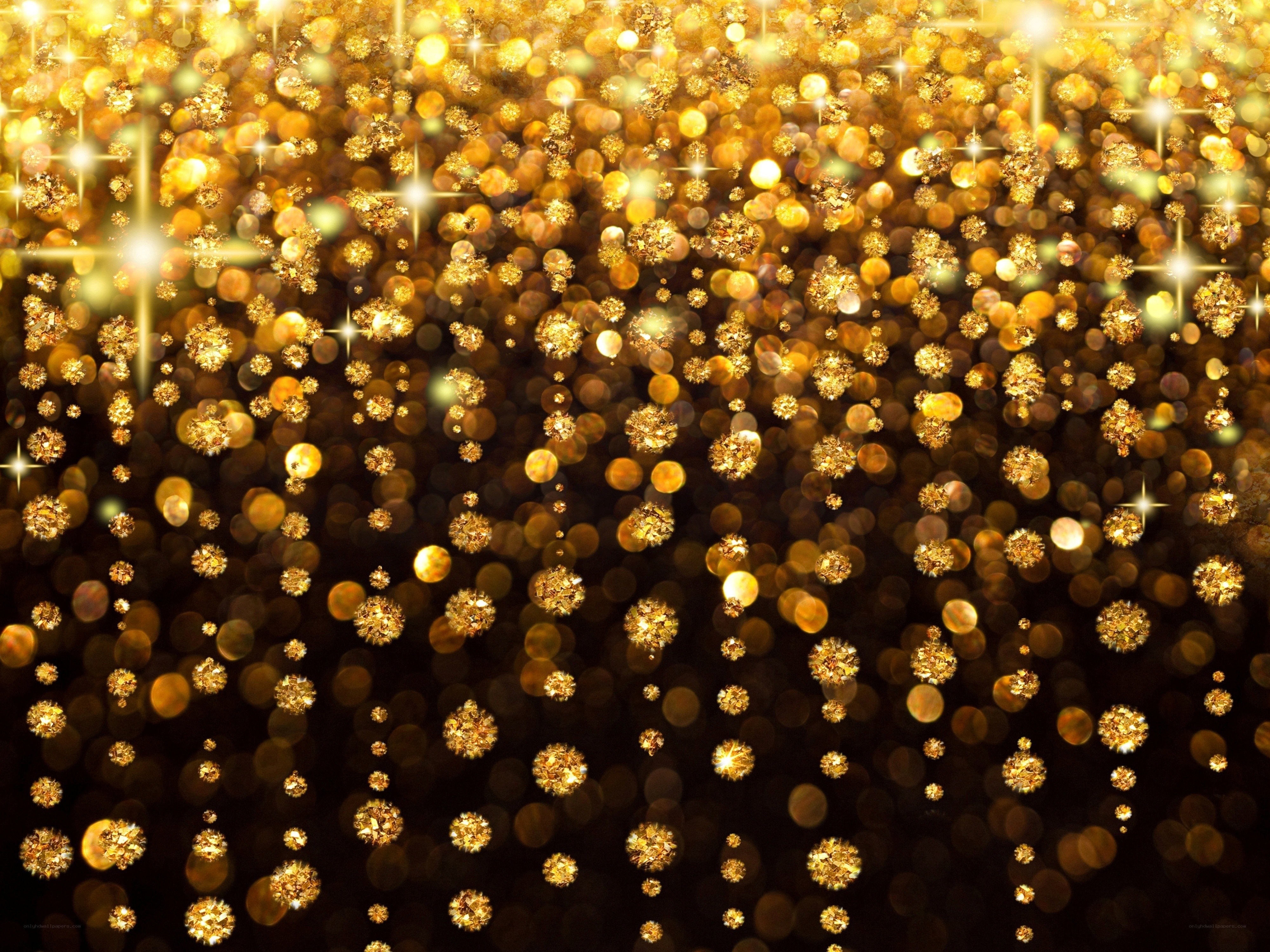golden glitter bokeh background