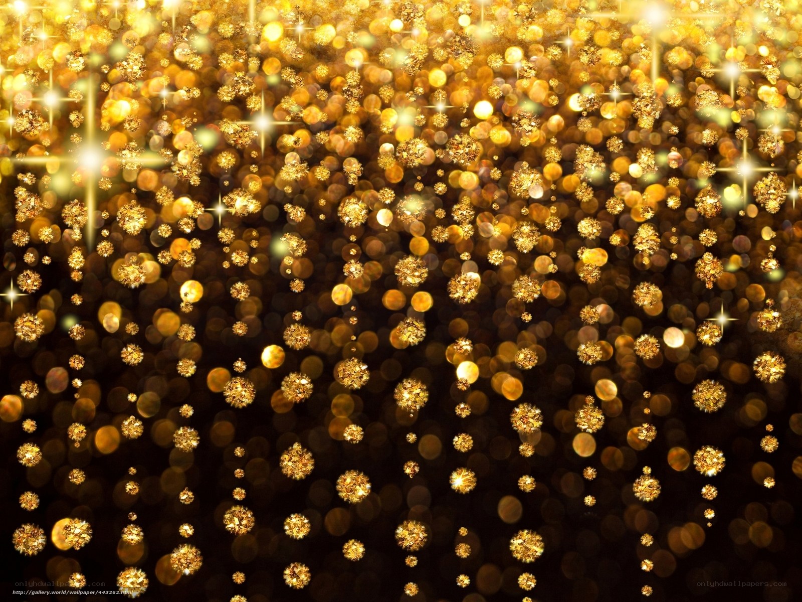 Golden glitter bokeh background