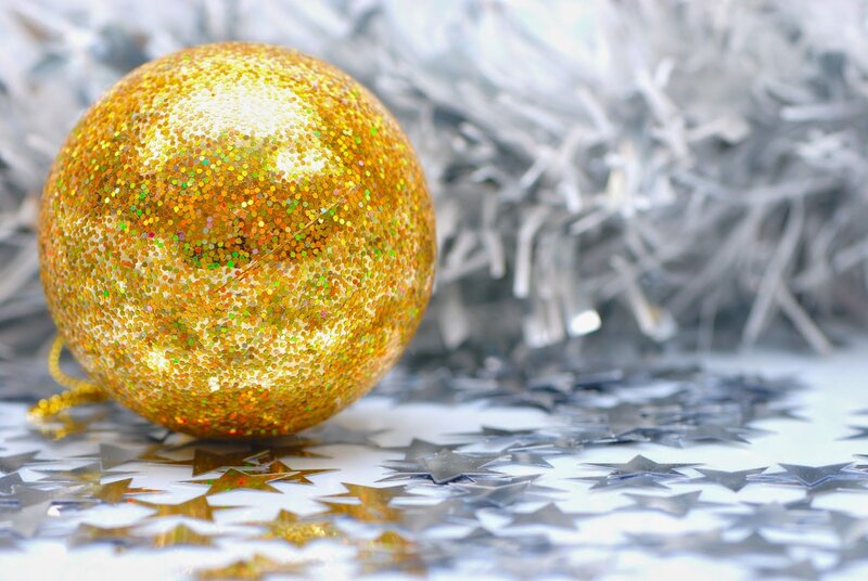 Golden Glitter Ornament