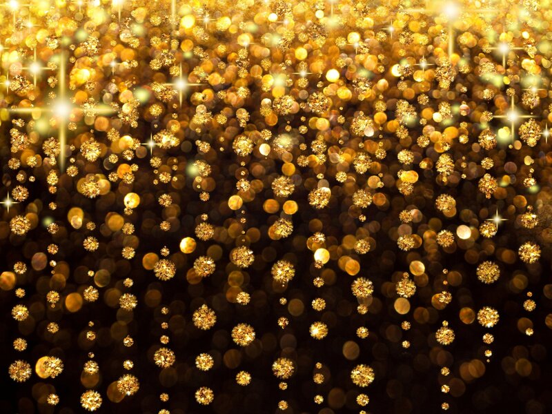 Golden Glitter Particles — Gold, Festive, Abstract