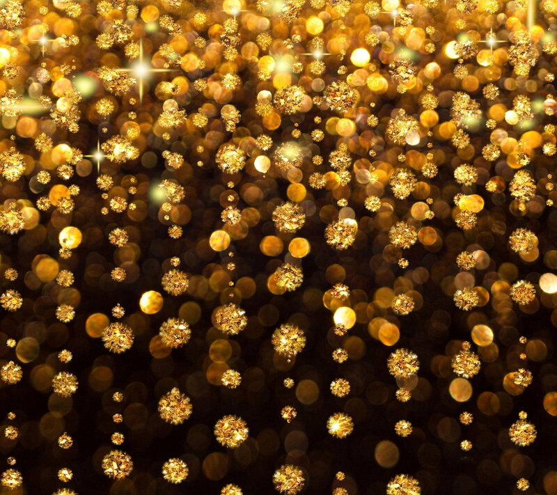 Golden Glitter Particles — Gold, Festive