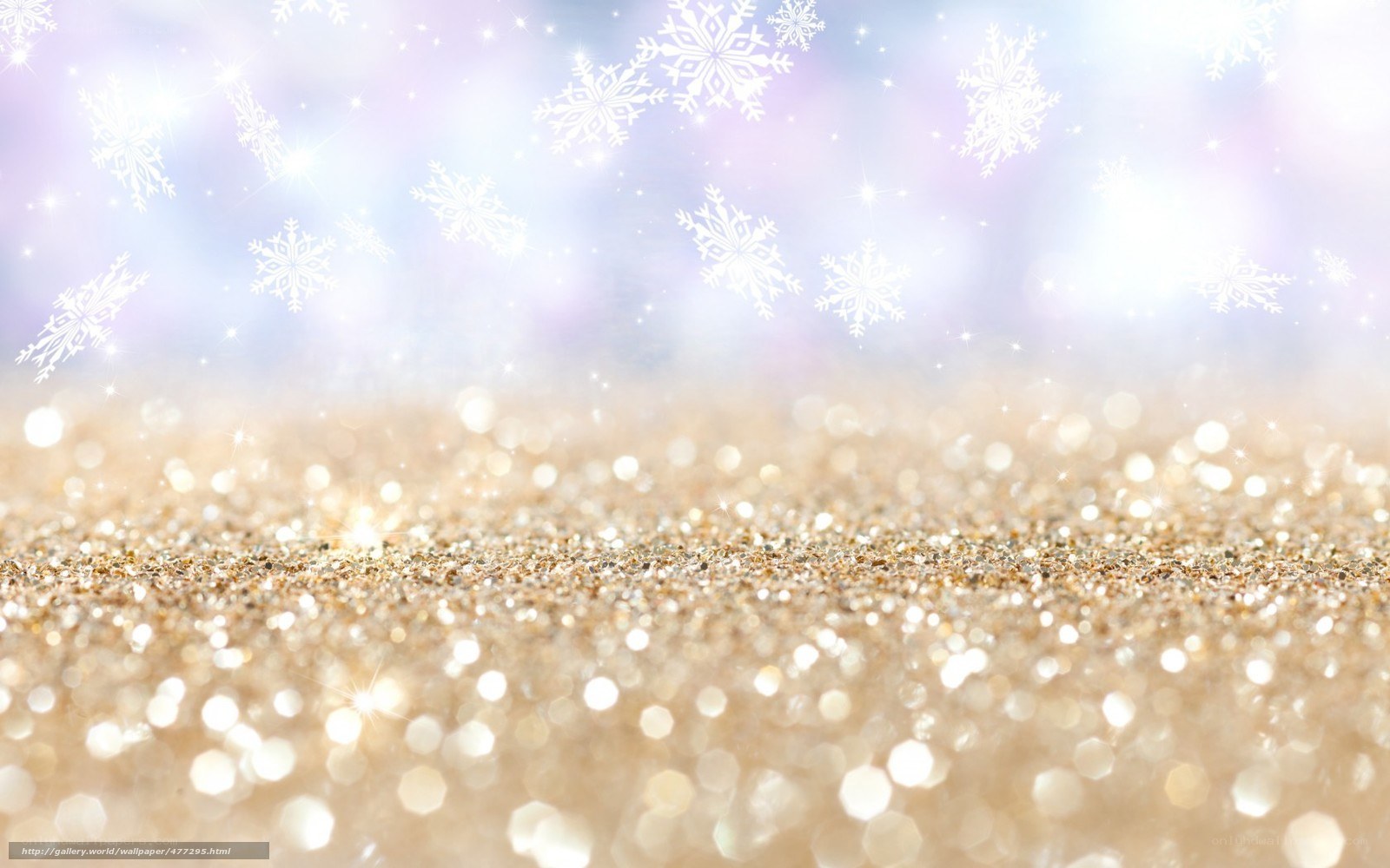 golden glitter snowflakes