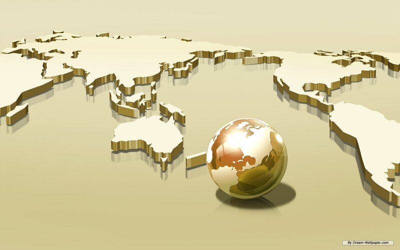 Golden Globe and Map