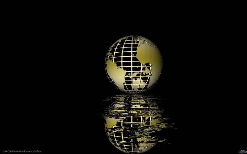 golden globe with reflection