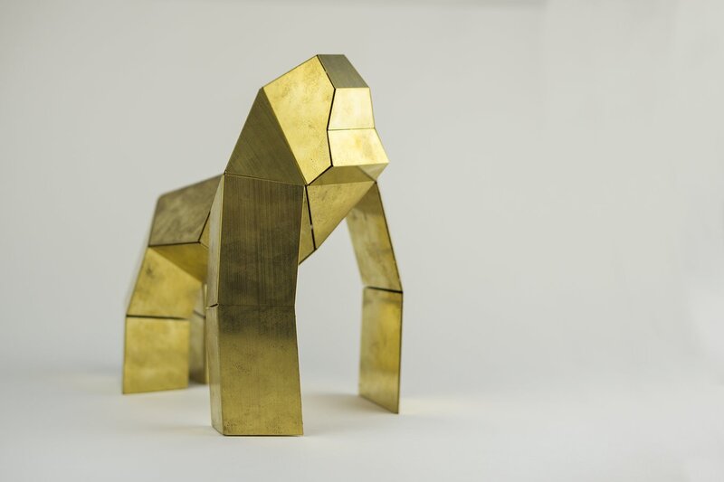 Golden Gorilla Sculpture