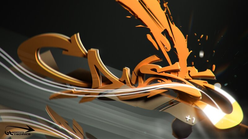 Golden Graffiti Letters