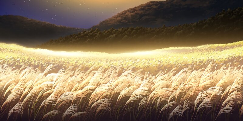 Golden Grass Field — Yellow, Serene