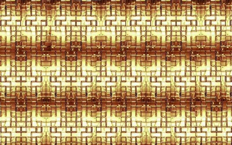 Golden Grid Pattern — Gold