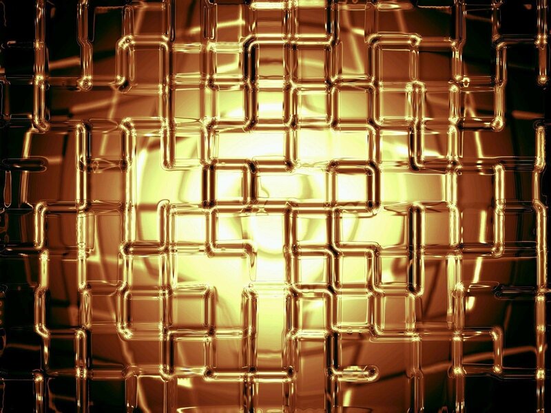 golden grid pattern