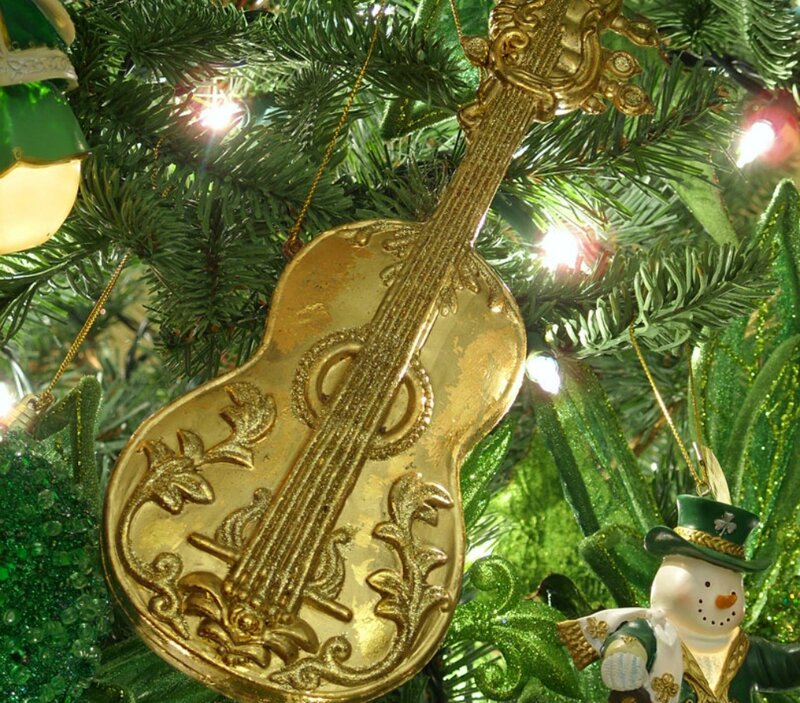 Golden Guitar Ornament