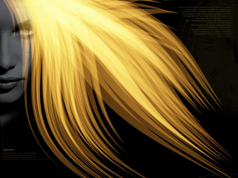 golden hair and face