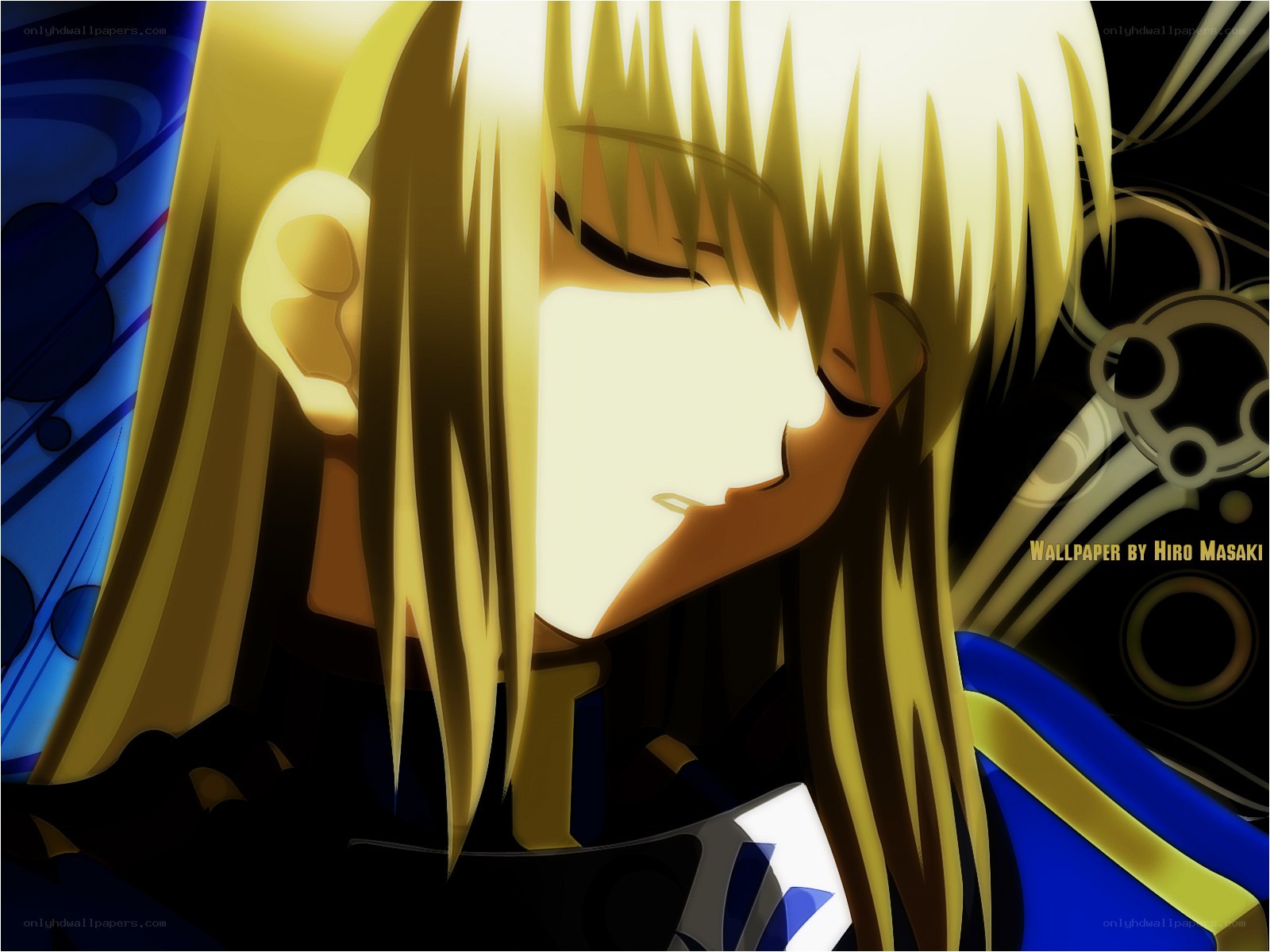 golden-haired anime character
