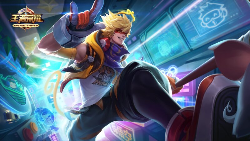 Golden-haired Character Kicking