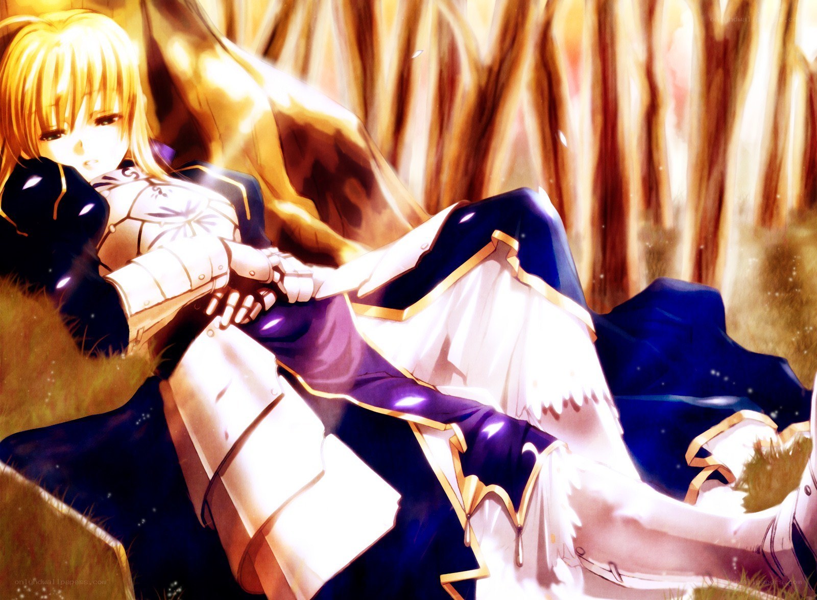golden-haired knight in armor