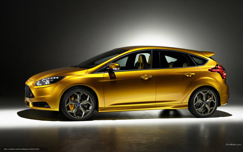 Golden Hatchback Car — Gold