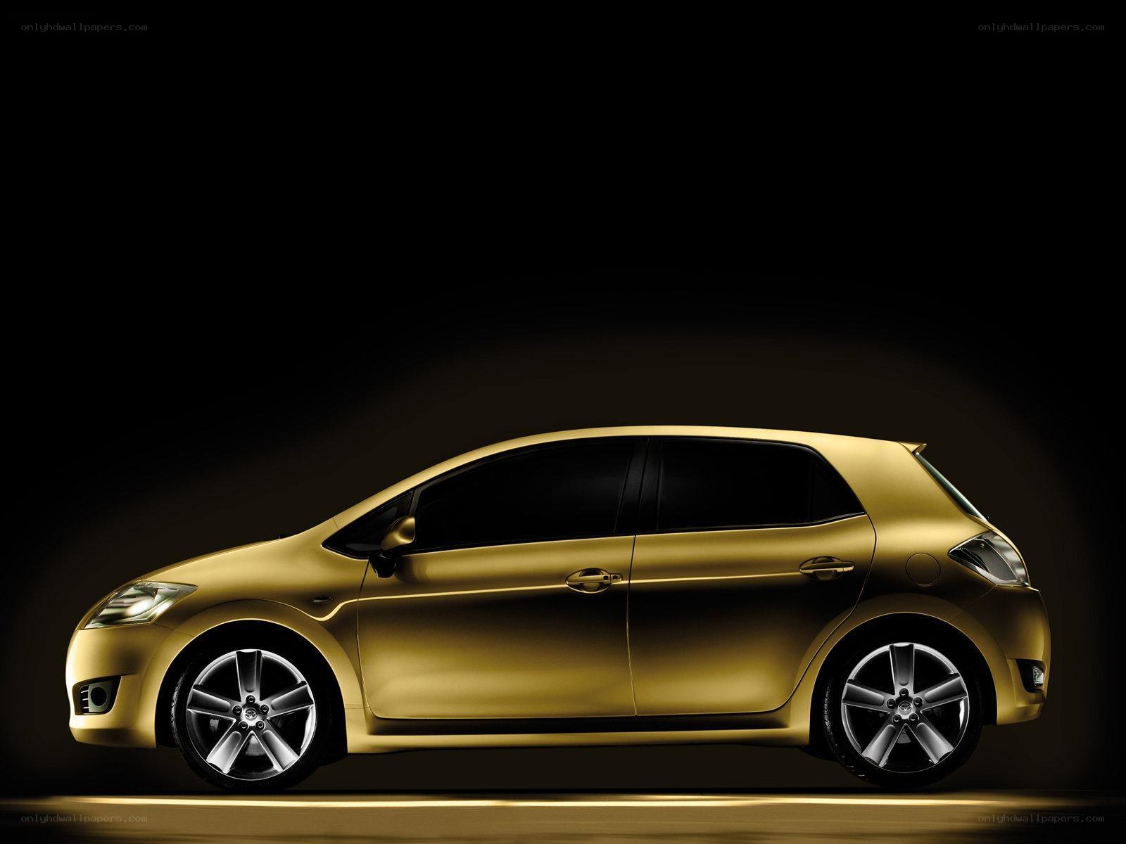golden hatchback car