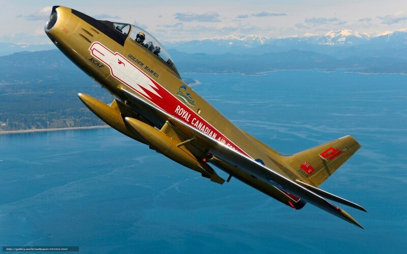 Golden Hawks jet in flight