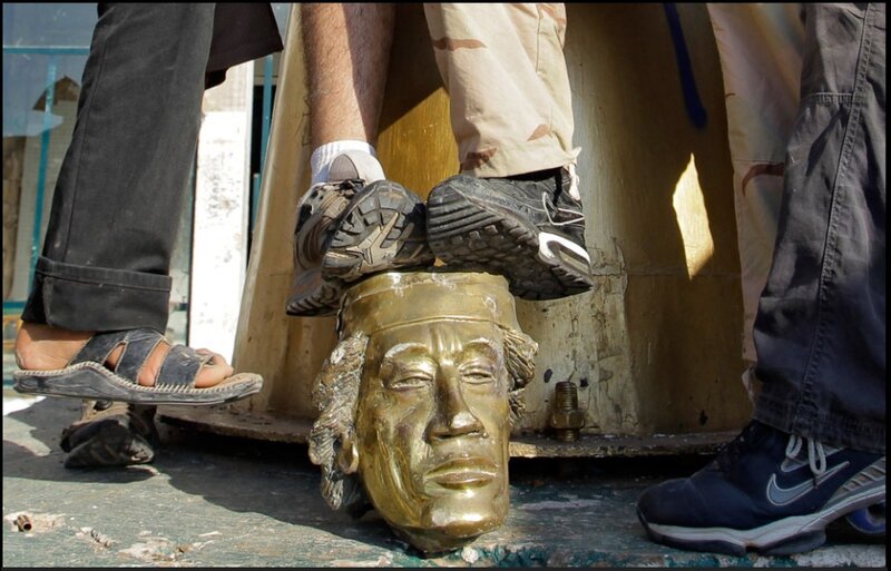 Golden Head Sculpture