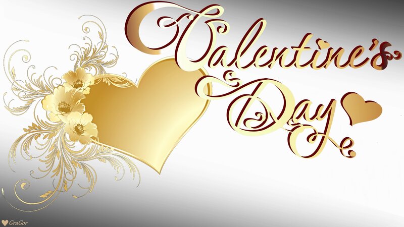 Golden Heart and Flowers