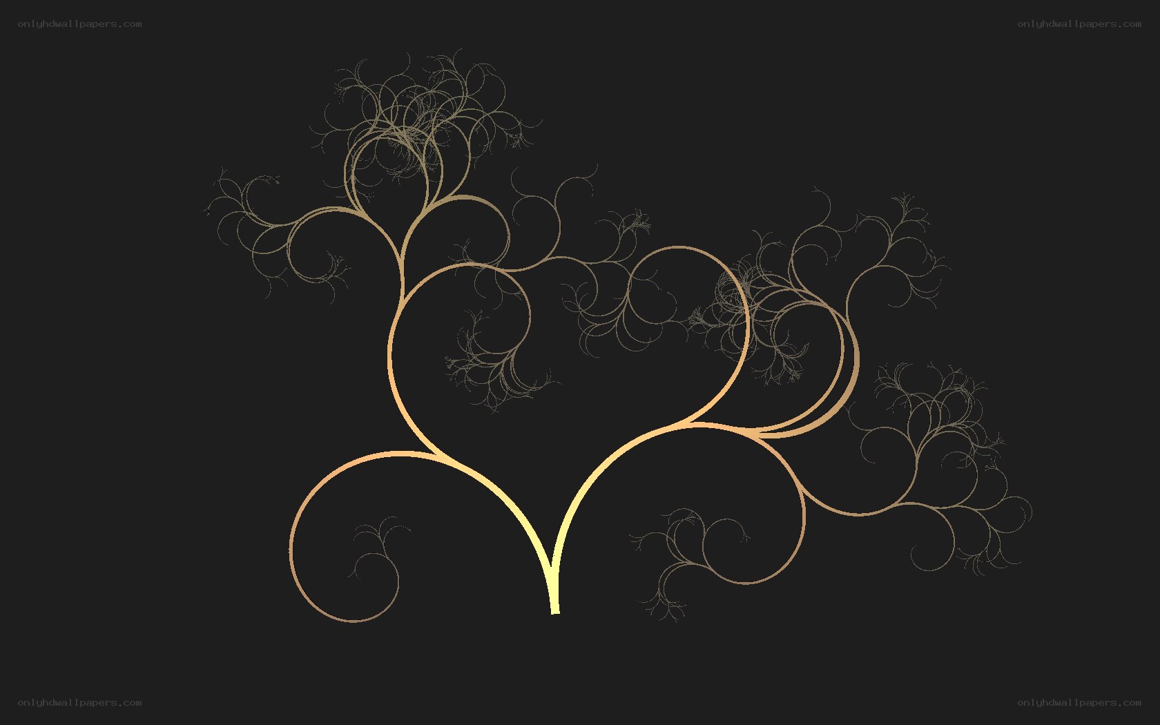 golden heart fractal design
