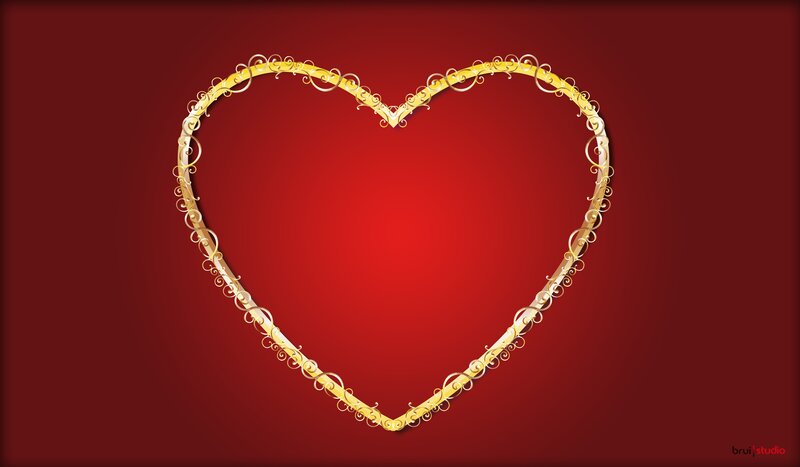 golden heart frame