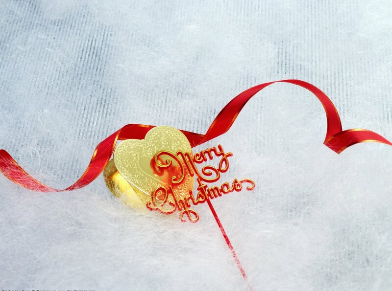Golden Heart Ornament — White