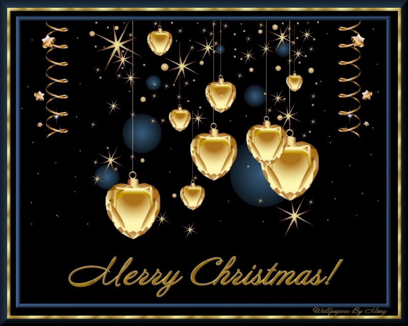 Golden Heart Ornaments
