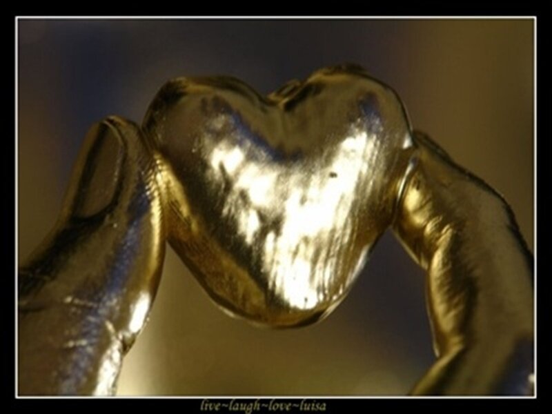 Golden Heart Sculpture