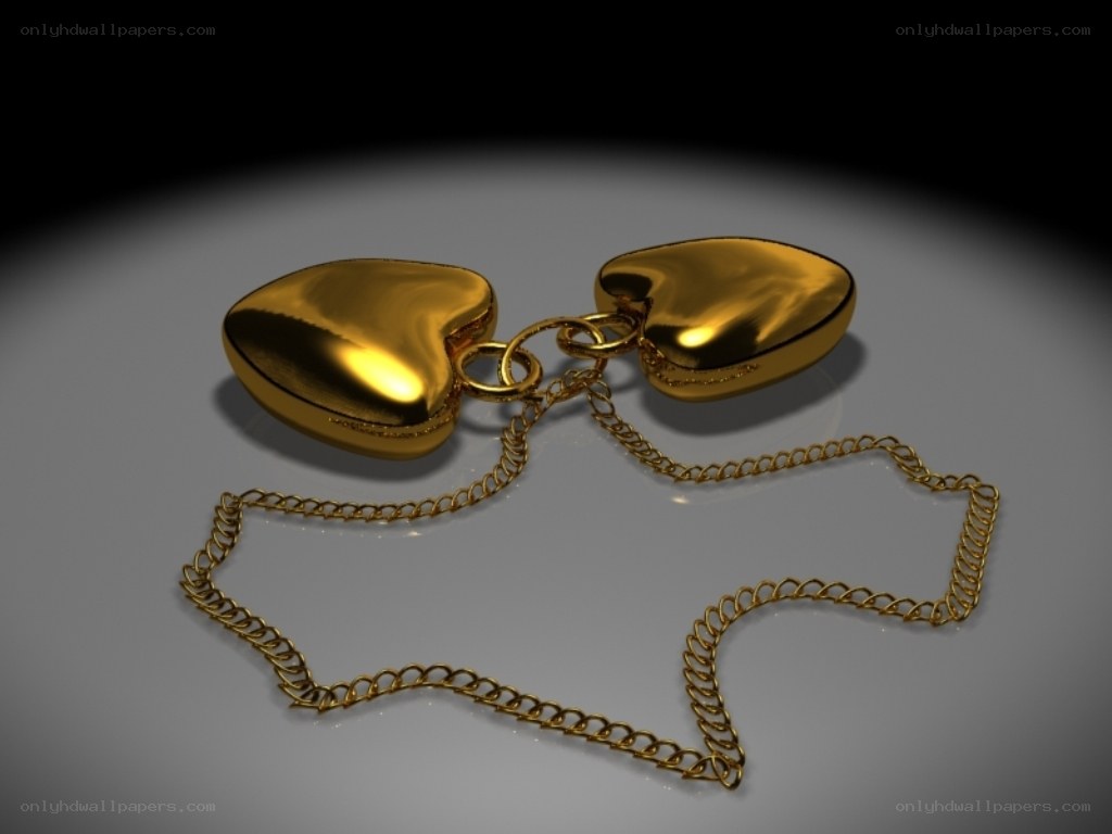 golden heart-shaped pendant