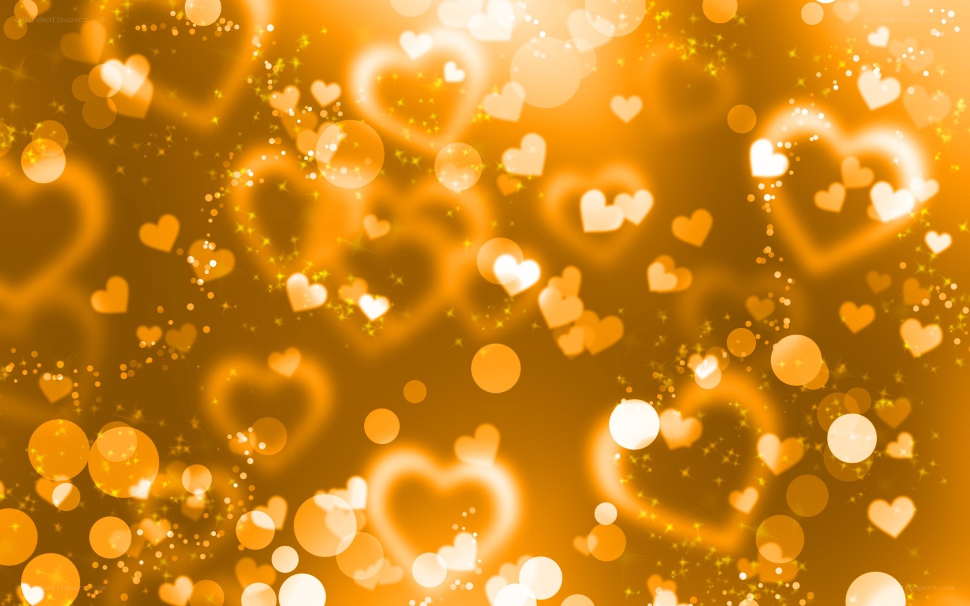 Golden hearts and sparkles